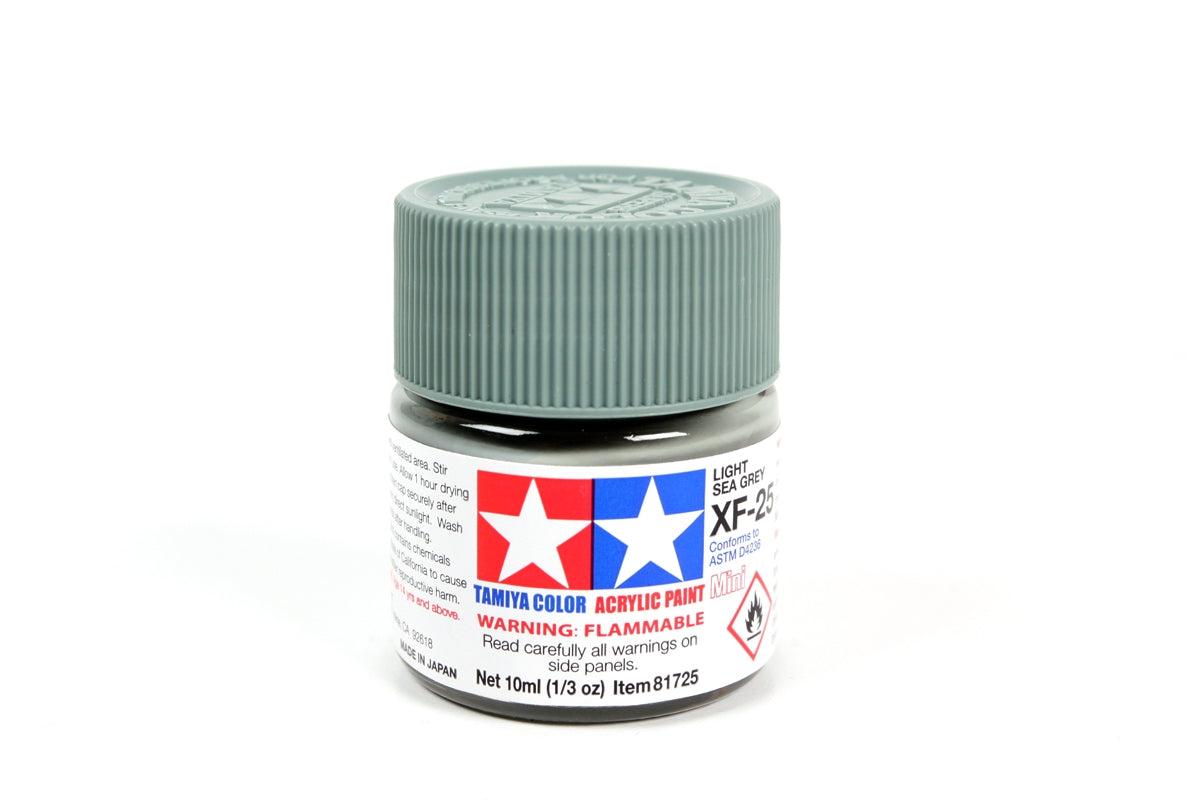 Tamiya - Acrylic Mini XF-25 Lt Sea Grey Paint, 10ml Bottle