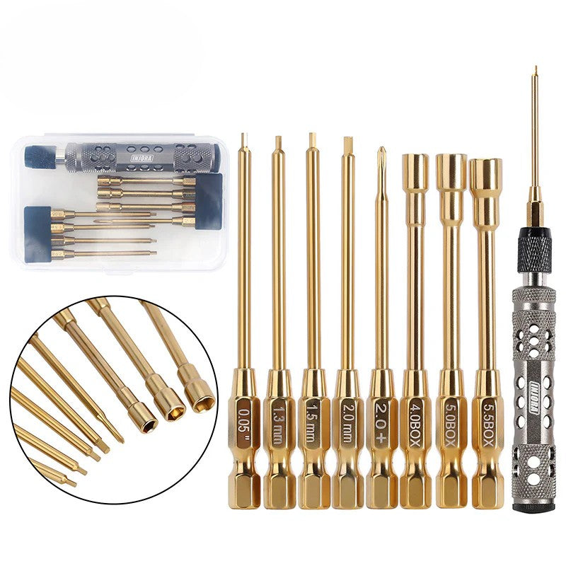 INJORA - 8-in-1 Hex Screwdrivers Nut Drivers Quick Change RC Tool Kit for TRX4M SCX24 Ascent-18