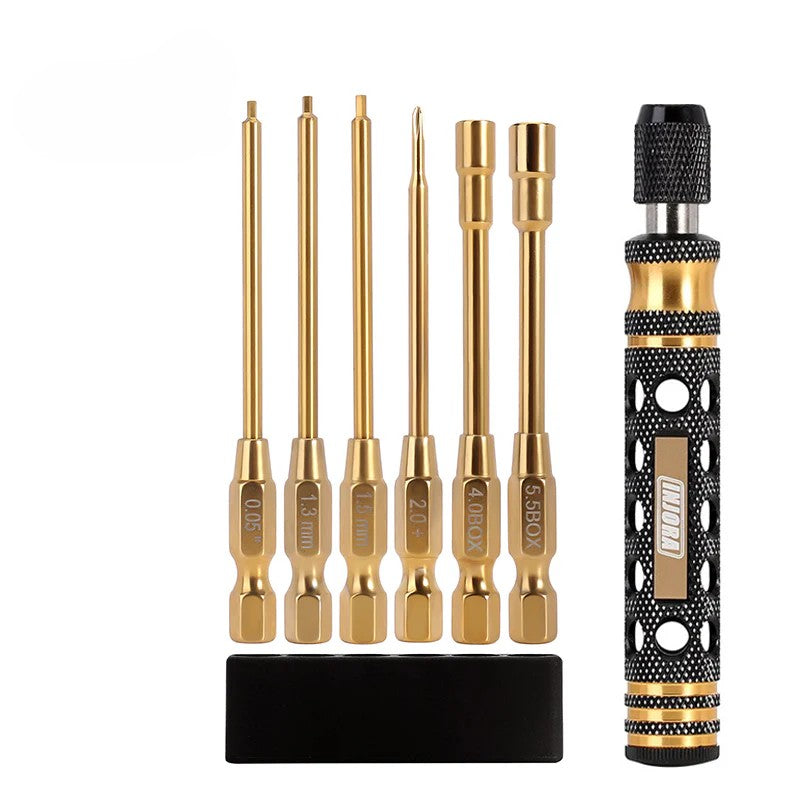 INJORA - 6-in-1 Hex Screwdrivers Nut Drivers Quick Change RC Tool Kit for FCX24 SCX24 AX24