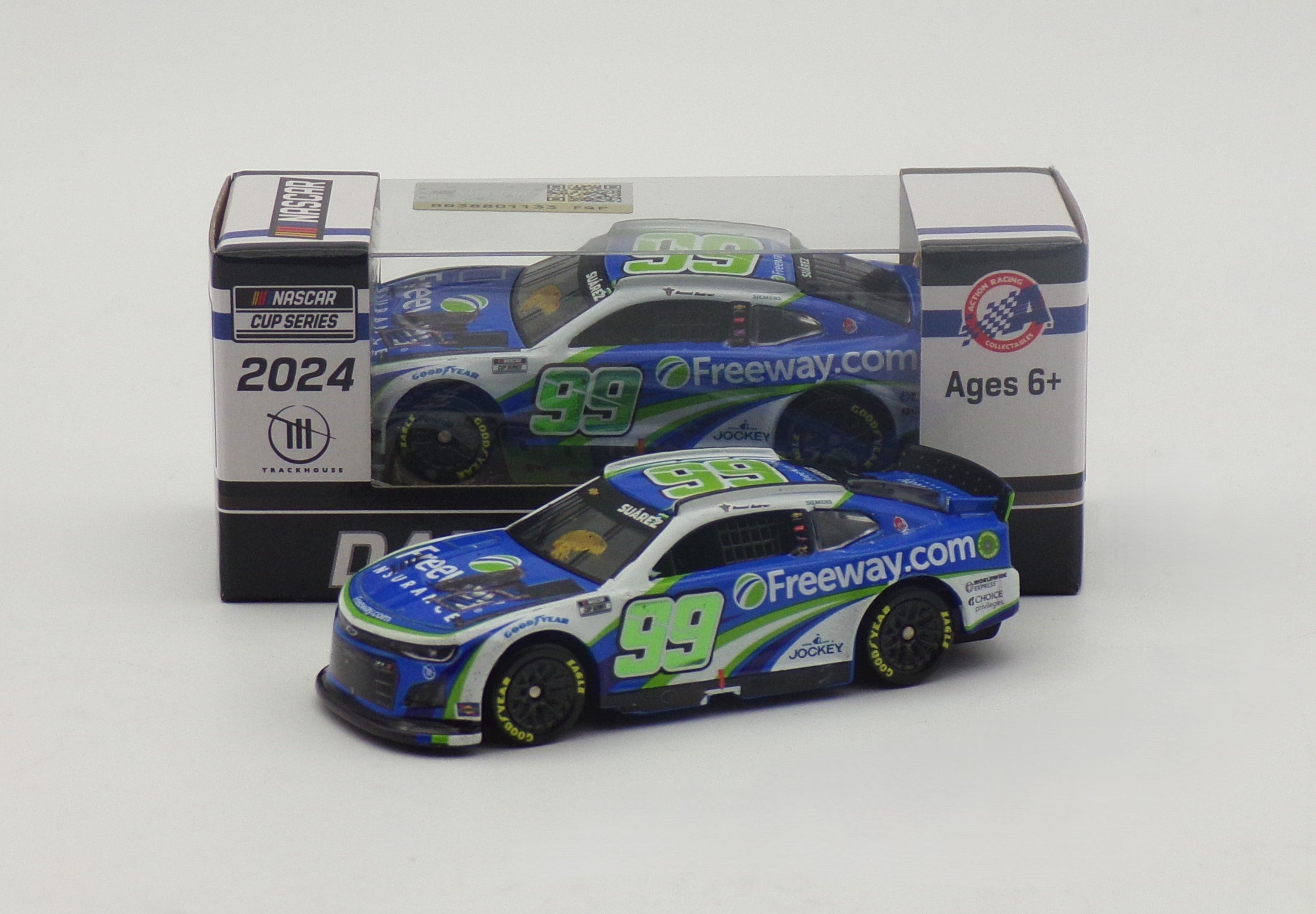 Lionel Racing - Daniel Suárez 2024 Freeway Insurance Atlanta Raced Win ARC DIECAST, escala 1:64