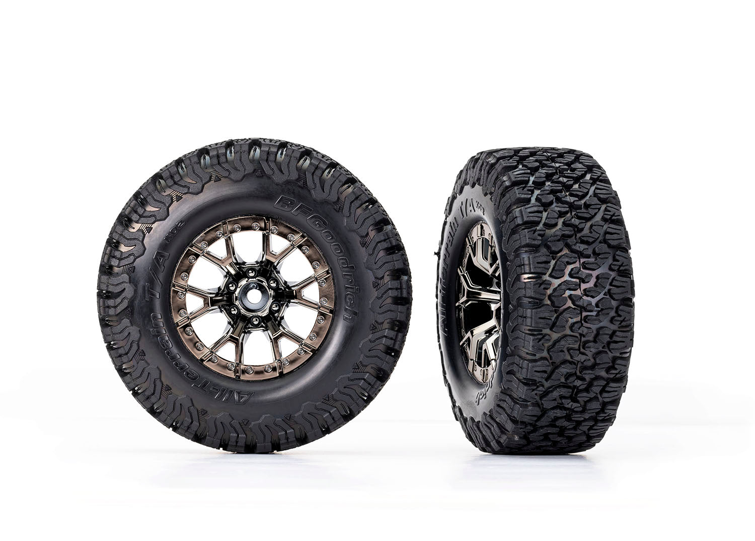 Traxxas - Ford Raptor R BFGoodrich All-Terrain T/A KO2 Pre-Mounted Front Tires (Black Chrome) (2) w/12mm Hex