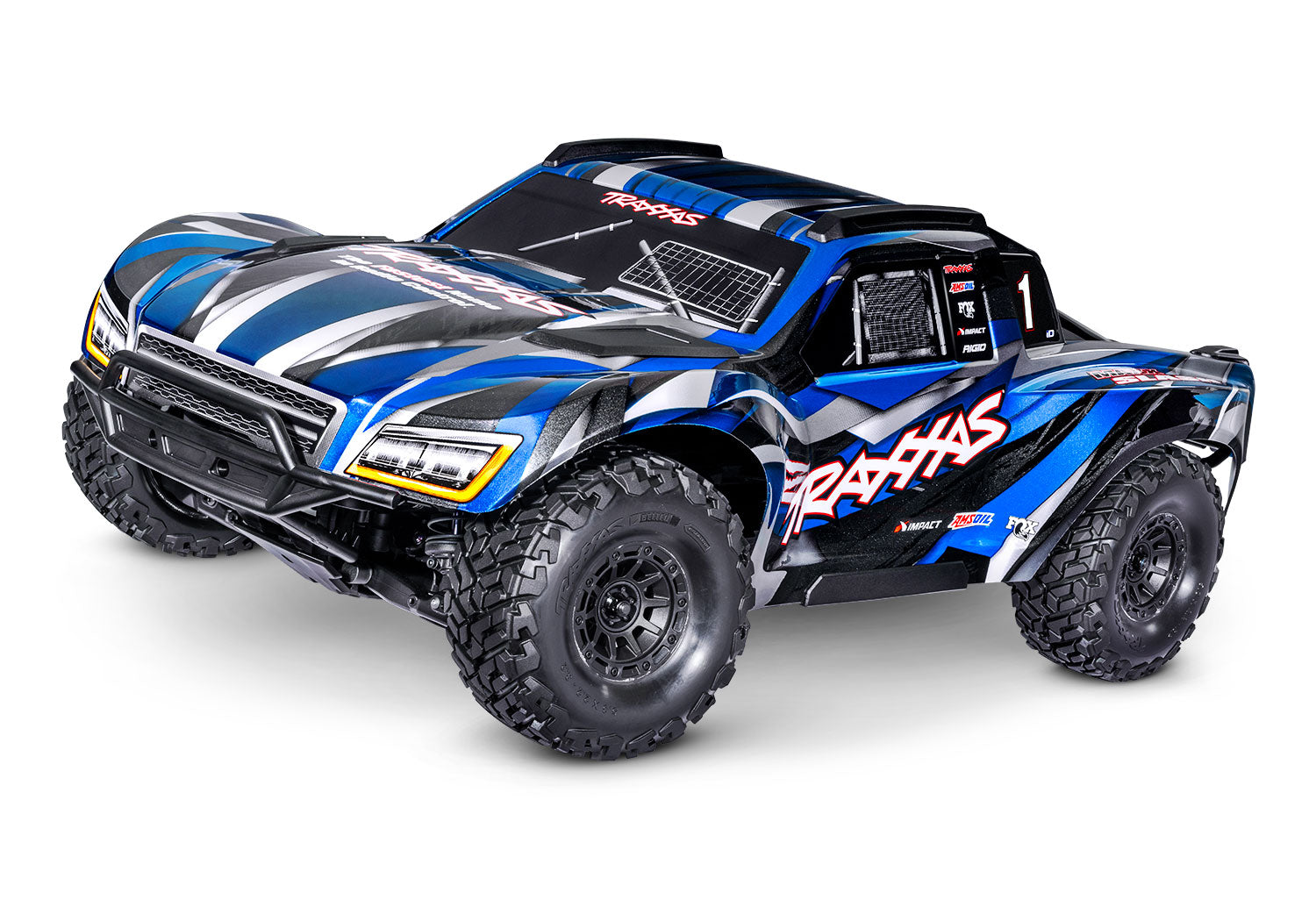 Traxxas - Maxx® Slash® 6S 1/10 RTR 4x4 Brushless Short Course Truck w/TQi™ 2.4GHz Radio & Link Module, Azul