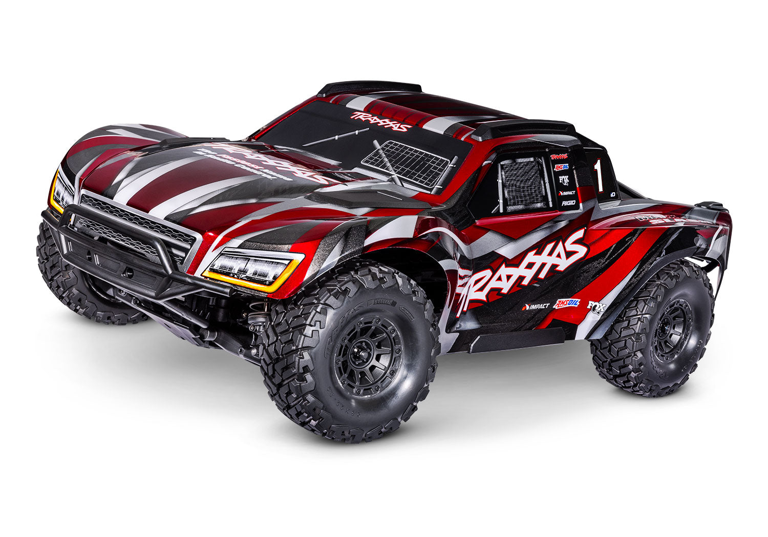 Traxxas - Maxx® Slash® 6S 1/10 RTR 4x4 Brushless Short Course Truck w/TQi™ 2.4GHz Radio & Link Module, Roja