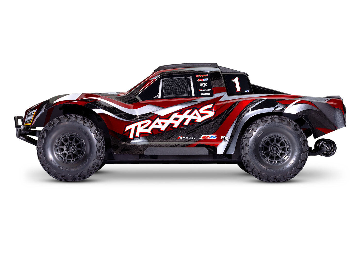 Traxxas - Maxx® Slash® 6S 1/10 RTR 4x4 Brushless Short Course Truck w/TQi™ 2.4GHz Radio & Link Module, Roja