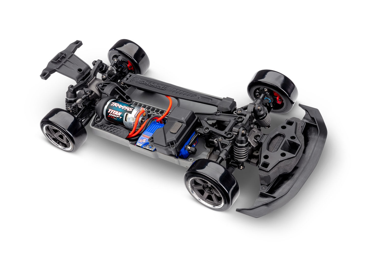 Traxxas - 4-Tec® Ford® Mustang 1/10 RTR Electric RWD Drift Car w/XL-5™ ESC, TQi™ 2.4GHz Radio & TSM®, Rojo