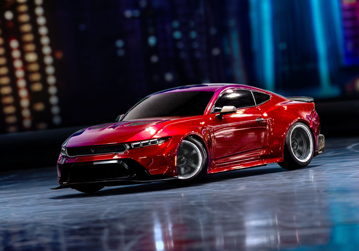 Traxxas - 4-Tec® Ford® Mustang 1/10 RTR Electric RWD Drift Car w/XL-5™ ESC, TQi™ 2.4GHz Radio & TSM®, Rojo