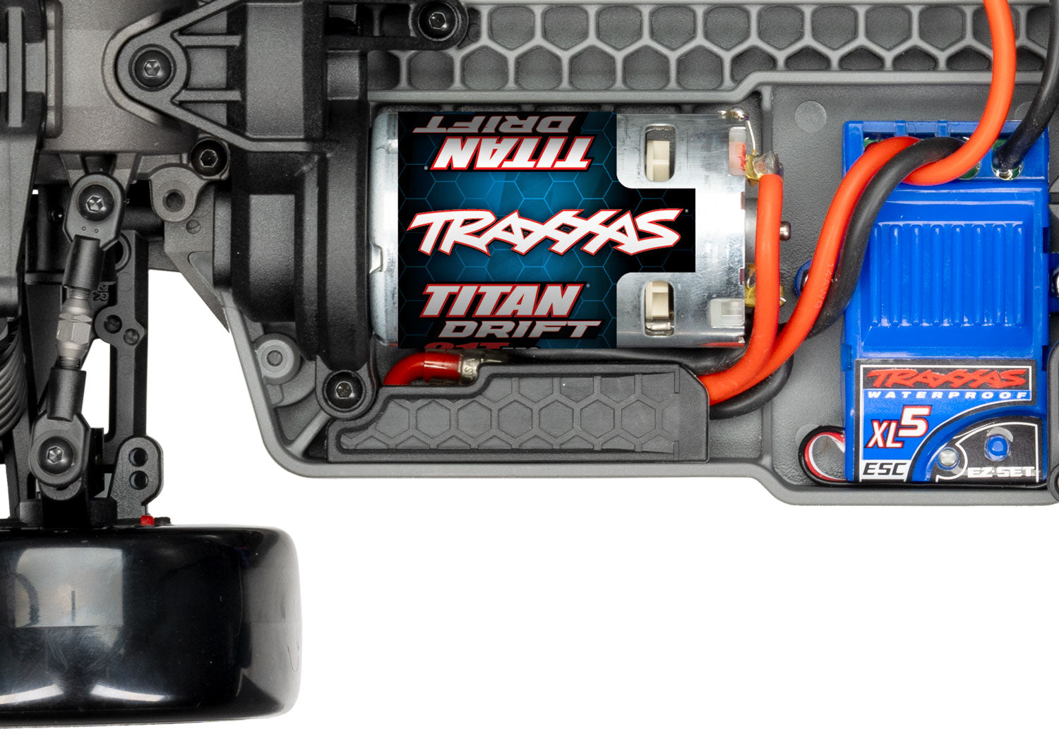 Traxxas - 4-Tec® Ford® Mustang 1/10 RTR Electric RWD Drift Car w/XL-5™ ESC, TQi™ 2.4GHz Radio & TSM®, Rojo