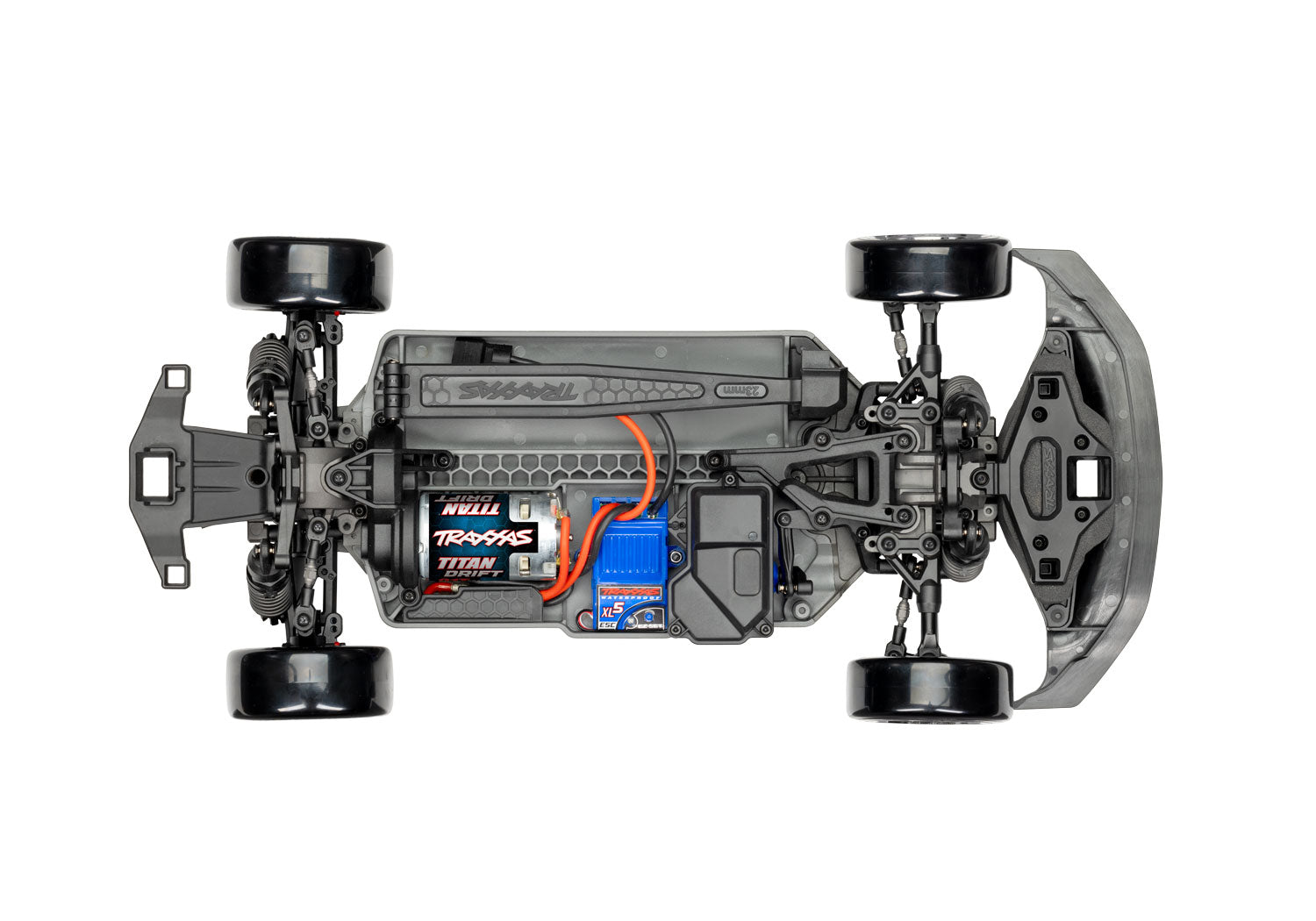 Traxxas - 4-Tec® Ford® Mustang 1/10 RTR Electric RWD Drift Car w/XL-5™ ESC, TQi™ 2.4GHz Radio & TSM®, Rojo