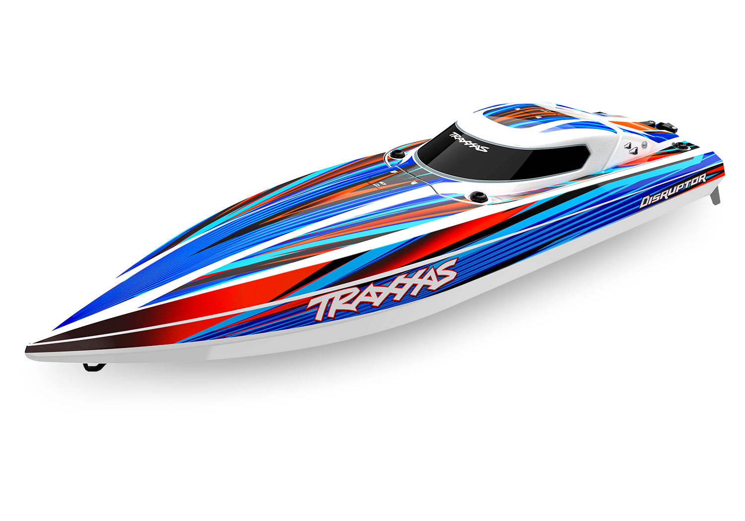 Traxxas - Disruptor® VXL 4S High-Performance Electric Brushless RTR Race Boat w/TQ 2.4Ghz Radio, Azul