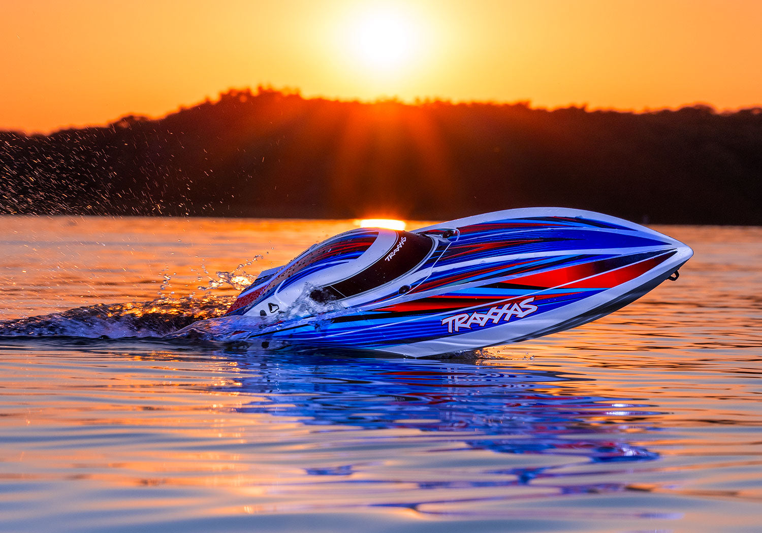 Traxxas - Disruptor® VXL 4S High-Performance Electric Brushless RTR Race Boat w/TQ 2.4Ghz Radio, Azul