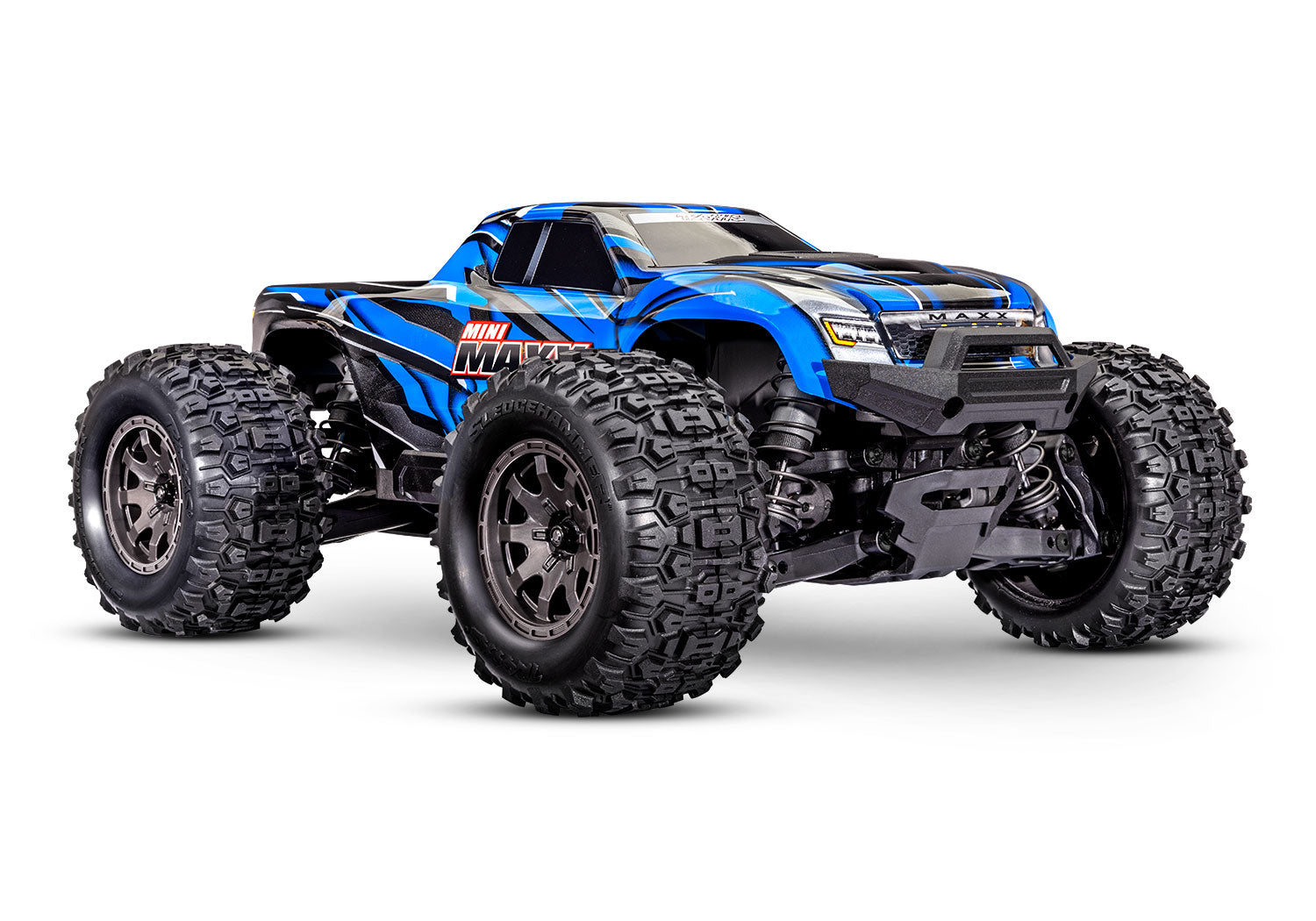 Traxxas - Mini Maxx® Brushless 1/16 4WD RTR Monster Truck w/TQ™ 2.4Ghz Radio, Battery & Charger, Azul