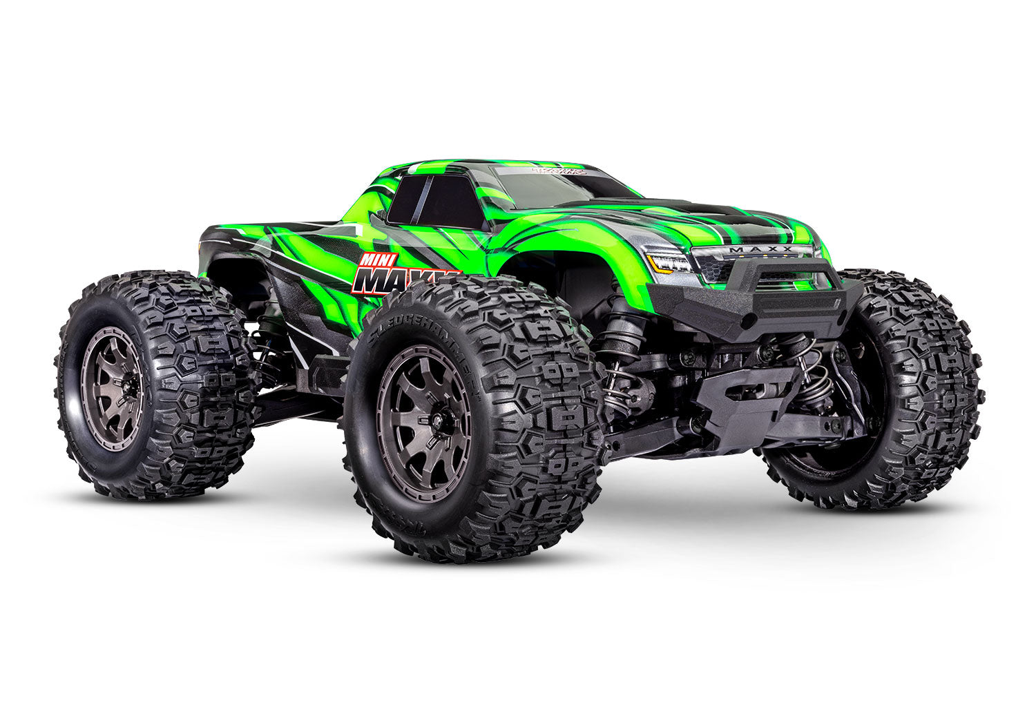 Traxxas - Mini Maxx® Brushless 1/16 4WD RTR Monster Truck w/TQ™ 2.4Ghz Radio, Battery & Charger, Verde