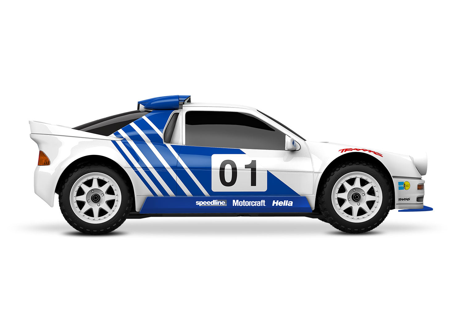Traxxas - Mini Rally Ford RS200 4x4 VXL Brushless 1/16 RTR AWD Rally Car (White)