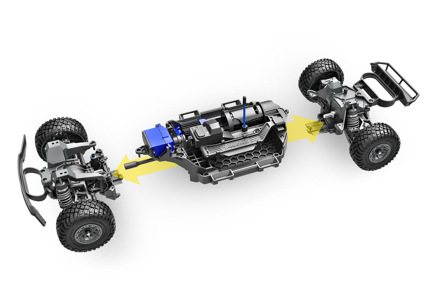Traxxas - Mini Slash® Brushless 1/16 4WD RTR Short Course Truck w/TQ™ 2.4Ghz Radio, Battery & Charger, Amarilla