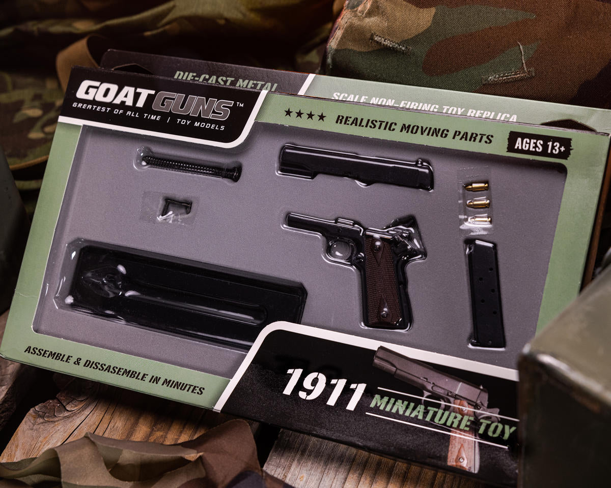 GoatGuns - Miniature 1/2.5 Scale Die-Cast 1911 Model Kit (Black)