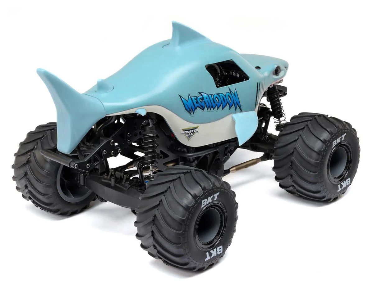 Team Losi - 1/18 Mini LMT Megalodon 2S 4X4 RTR Brushed Monster Truck (Battery & Charger Included), Blue