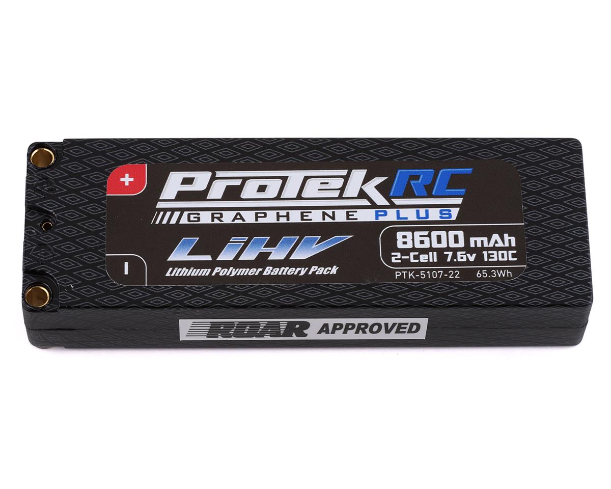 Protek RC - Batería ProTek RC 2S 130C de baja reflectancia infrarroja, Si-Graphene + HV LiPo (7,6 V/8600 mAh) con conectores de 5 mm