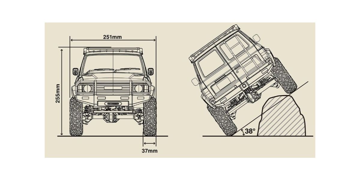 Kyosho - KC10 TOYOTA LAND CRUISER 60 Body Type1