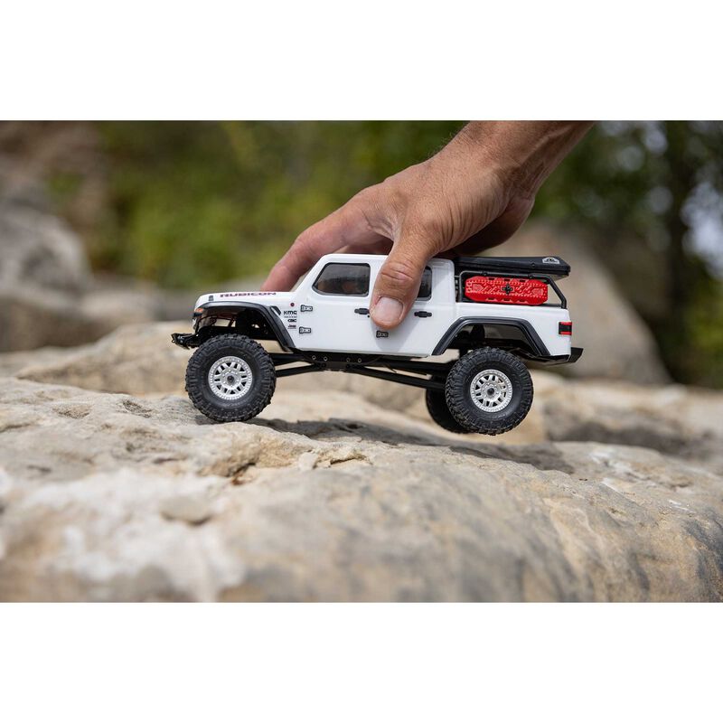 Axial - SCX24 Jeep JT Gladiator 4X4 RTR Brushed Rock Crawler (Battery & Charger Included), White