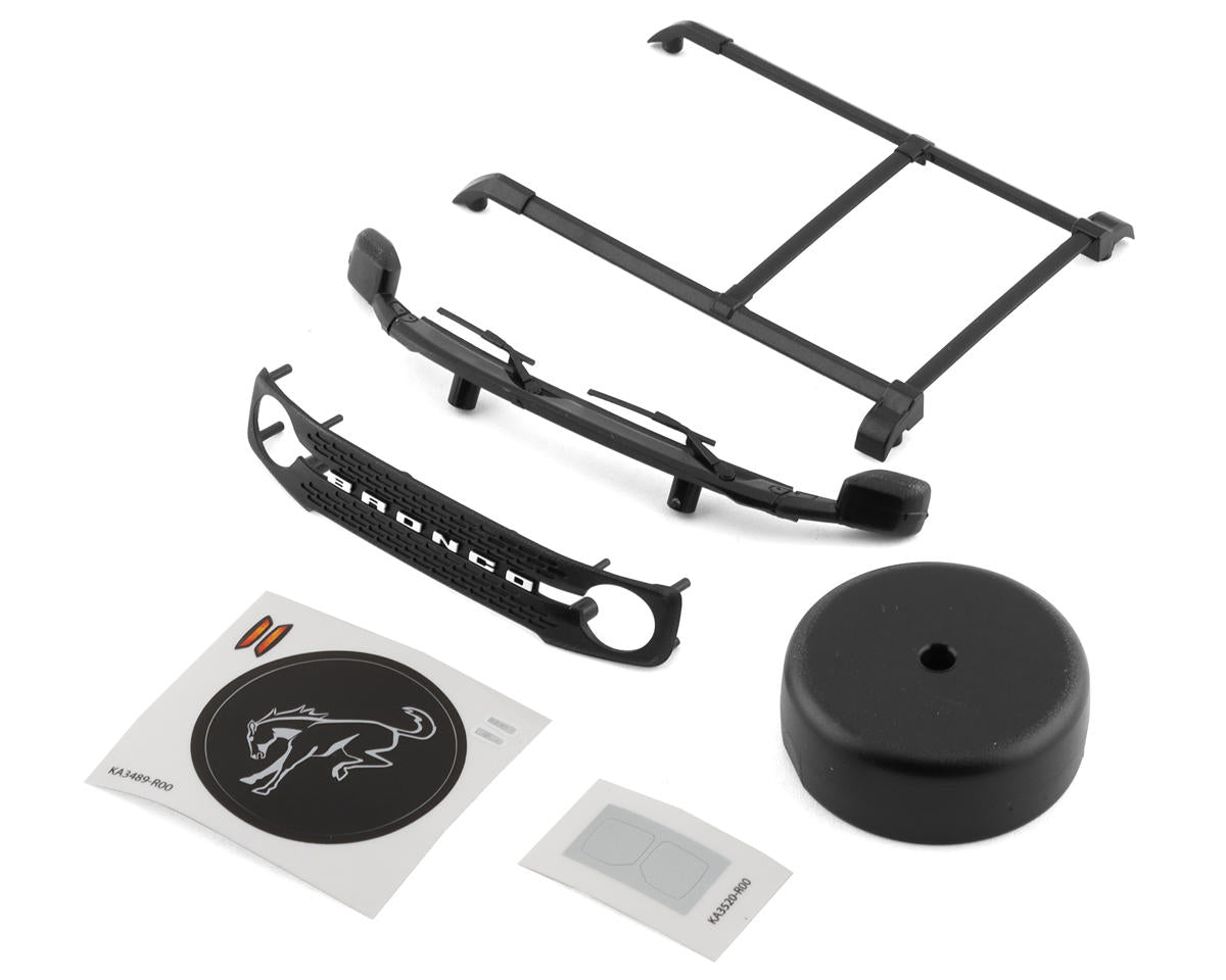 Traxxas - TRX-4M Roof Rack, Spare Tire Cover, Cowl & Grille