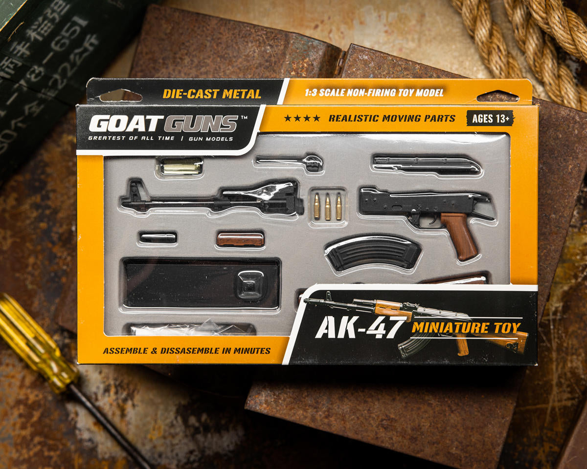 GoatGuns - Miniature 1/3 Scale Die-Cast AK47 Model Kit (Black)