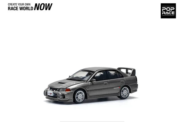 POP RACE - 1/64, MITSUBISHI LANCER EVOLUTION IV DARK GREY