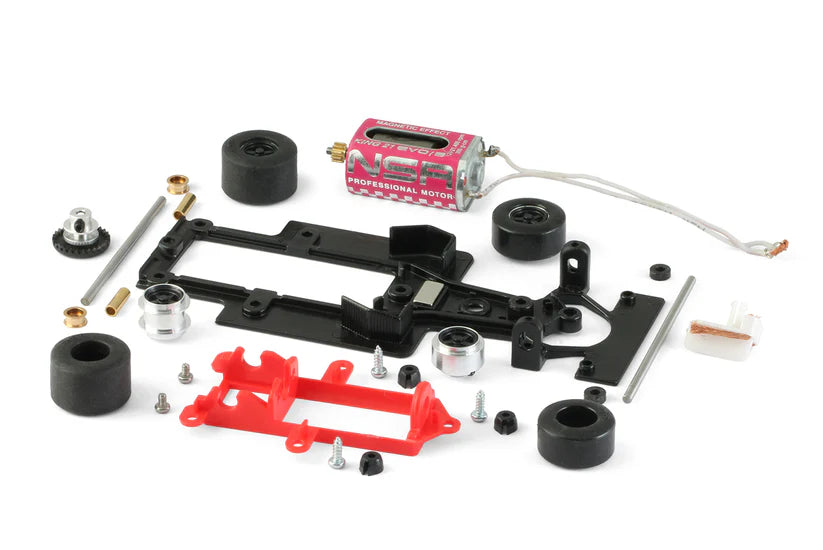 NSR - Formula NSR 86/89 Body Red Kit: RTR Chassis IL King EVO3 21K - Análogo, escala 1/32