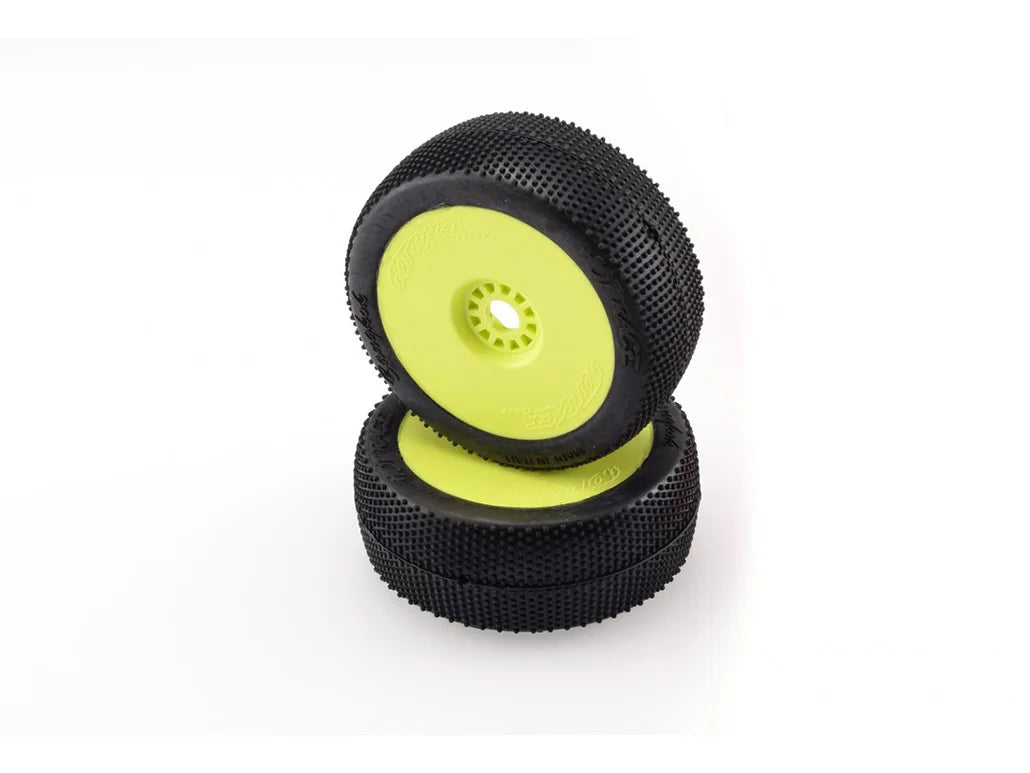 Hot Race 1:8 Pair of buggy tires Bangkok V2 (Soft), Rin Amarillo