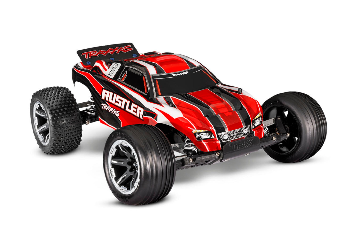 Traxxas - Rustler 1/10 Scale Stadium Truck with TQ™ 2.4 GHz radio system, Roja