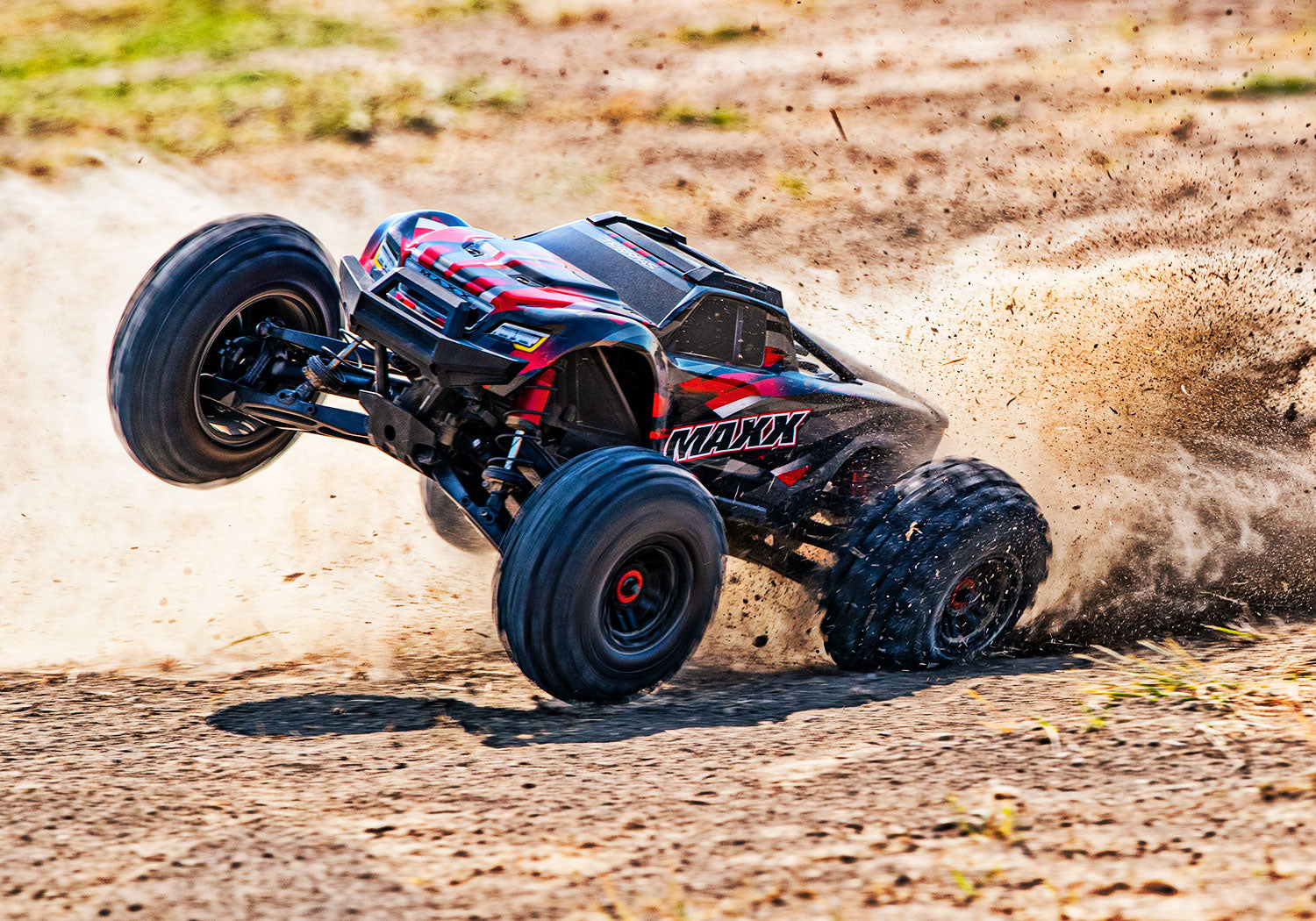 Traxxas - Maxx WideMaxx 1/10 Brushless RTR 4WD Monster Truck w/TQi 2.4GHz Radio & TSM, Rojo / Negro