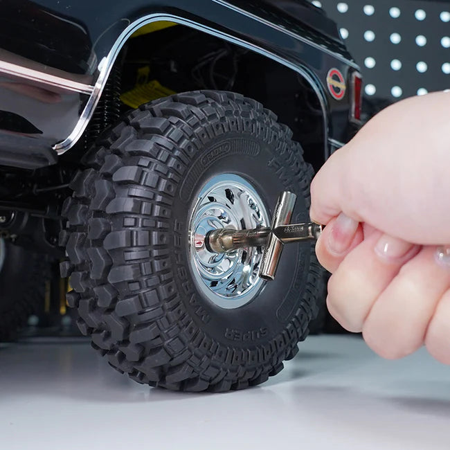 INJORA - 4.0 5.0 5.5 7.0mm Cross Wrench Hex Socket for 1/10 1/18 1/24 RC Crawler