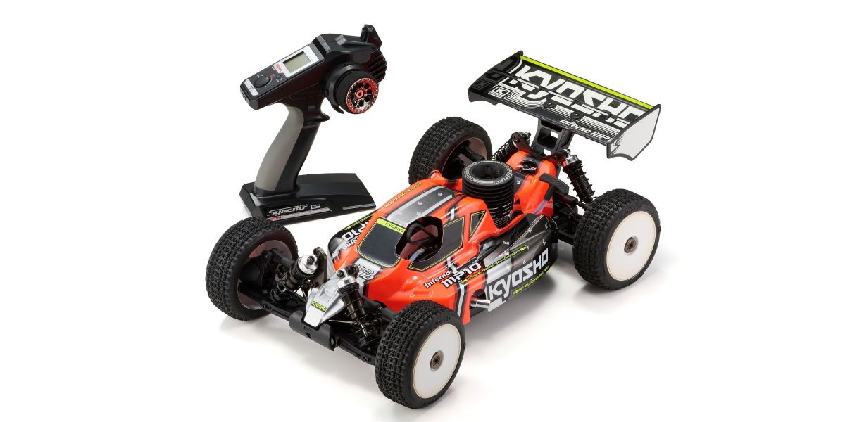 Kyosho - 1:8 Scale Radio Controlled .21Engine Powered 4WD Racing Buggy readyset INFERNO MP10 Color Type 1 Red