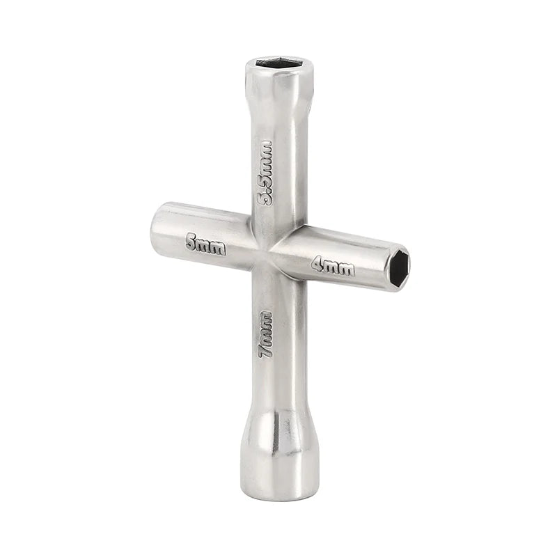 INJORA - 4.0 5.0 5.5 7.0mm Cross Wrench Hex Socket for 1/10 1/18 1/24 RC Crawler