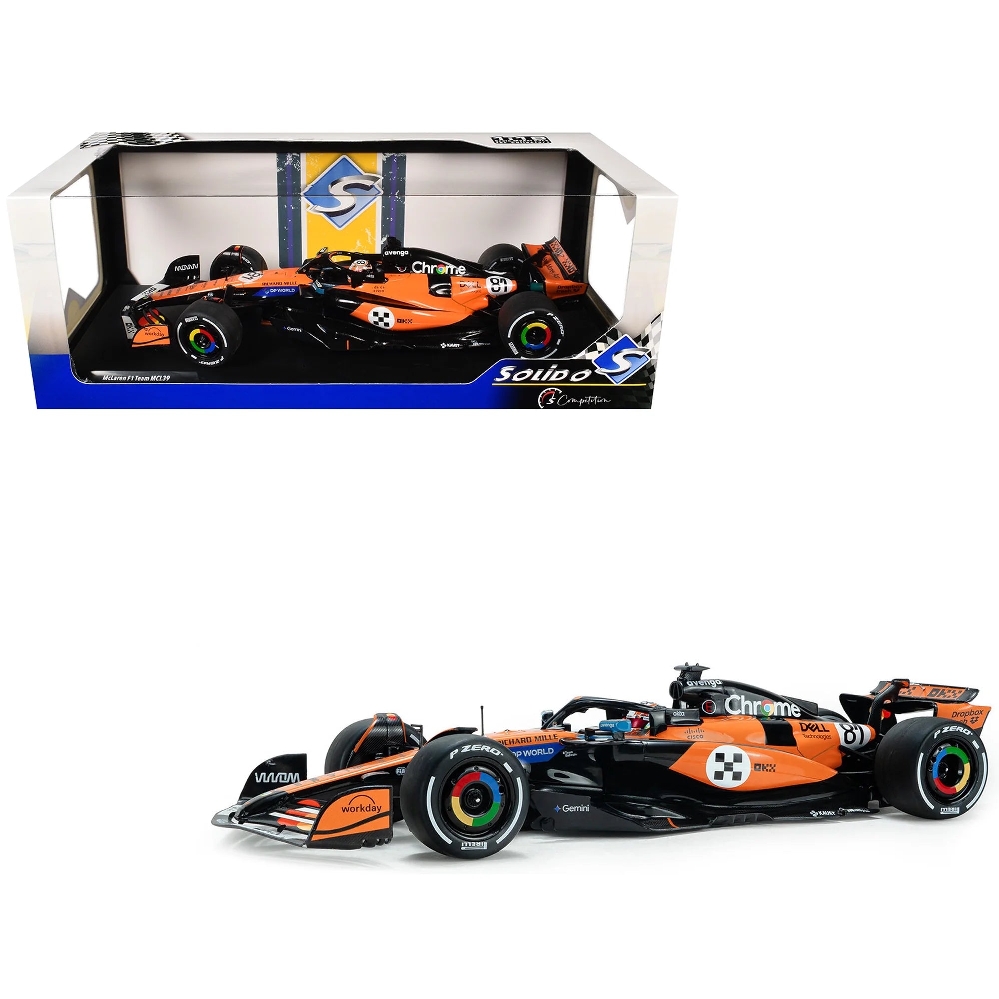 Solido - McLaren MCL39 Orange L. Norris #4 GP Mónaco 2025, 1:18