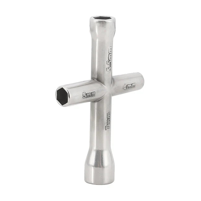 INJORA - 4.0 5.0 5.5 7.0mm Cross Wrench Hex Socket for 1/10 1/18 1/24 RC Crawler