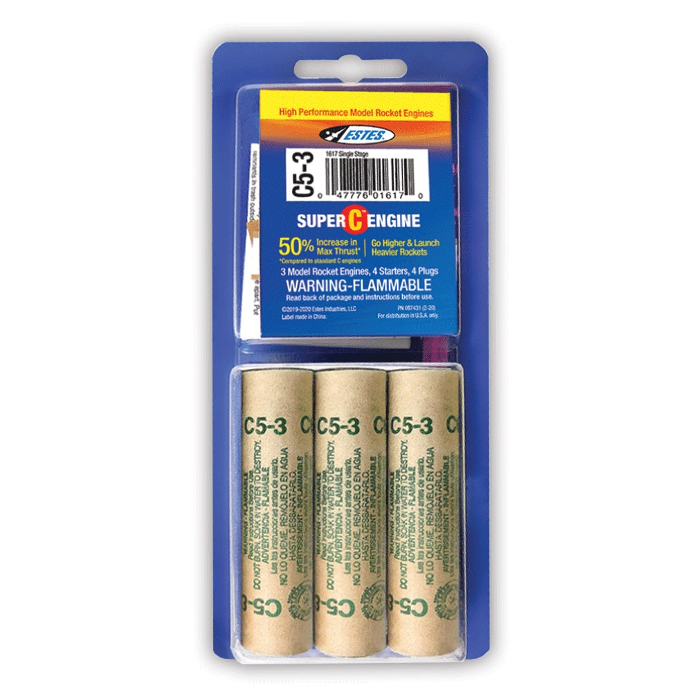 Estes - C5-3 Super C Model Rocket Engine 3 Pack