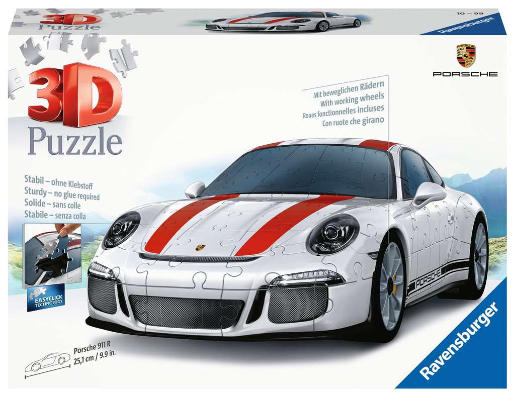 Ravensburger - Rompecabezas 3D: Autos - Porsche 911 R