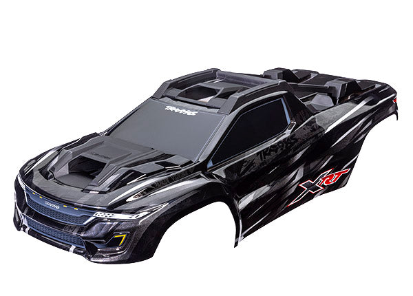 Traxxas - Body, XRT®, black (painted, decals applied) (assembled with front & rear body supports for clipless mounting, roof & hood skid pads)