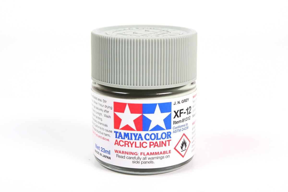 Tamiya - Acrylic XF-12 J.N. Gray Paint, 23ml Bottle