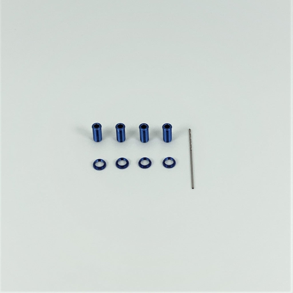 1Rc Racing - Threaded Alum Shock Body Set Blue 18Th Scale (4) En Existencia