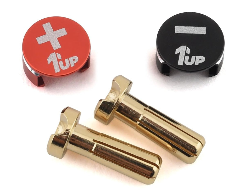 1´up - Lowpro Bullet Plugs & Grips 4Mm Black/red En Existencia