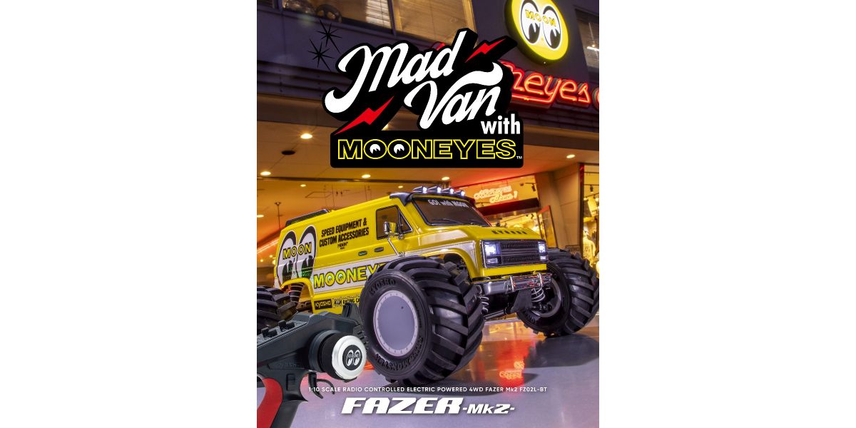 Kyosho - Fazer Mk2 Mad Van 1/10 4WD Readyset Brushed Monster Truck (Mooneyes) w/2.4GHz Radio
