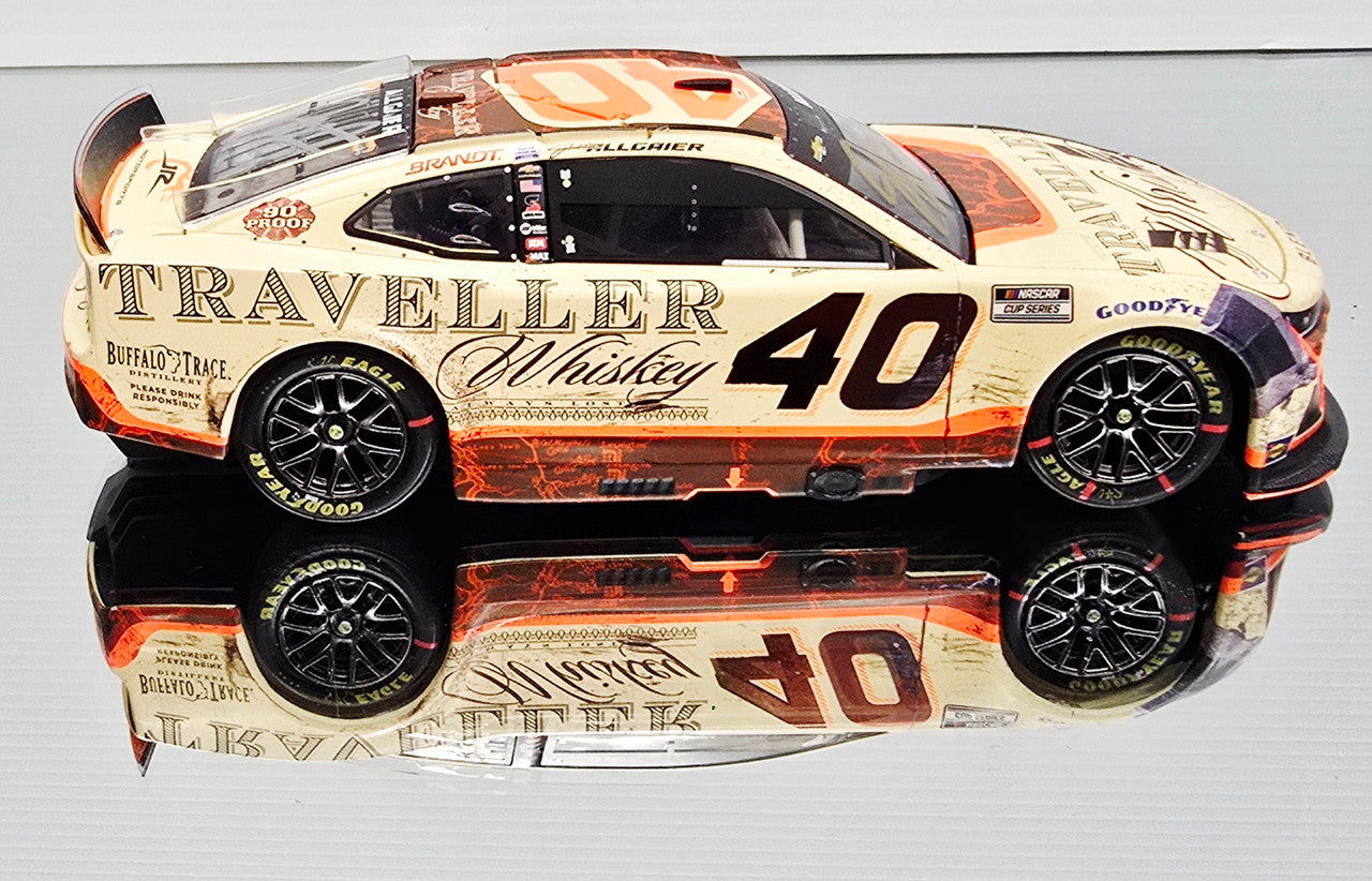 Lionel Racing - Justin Allgaier #40 Traveller Whiskey Race Version 2025 Chevrolet (Autografiado) ARC DIECAST W/ SOUND BASE, escala 1:24