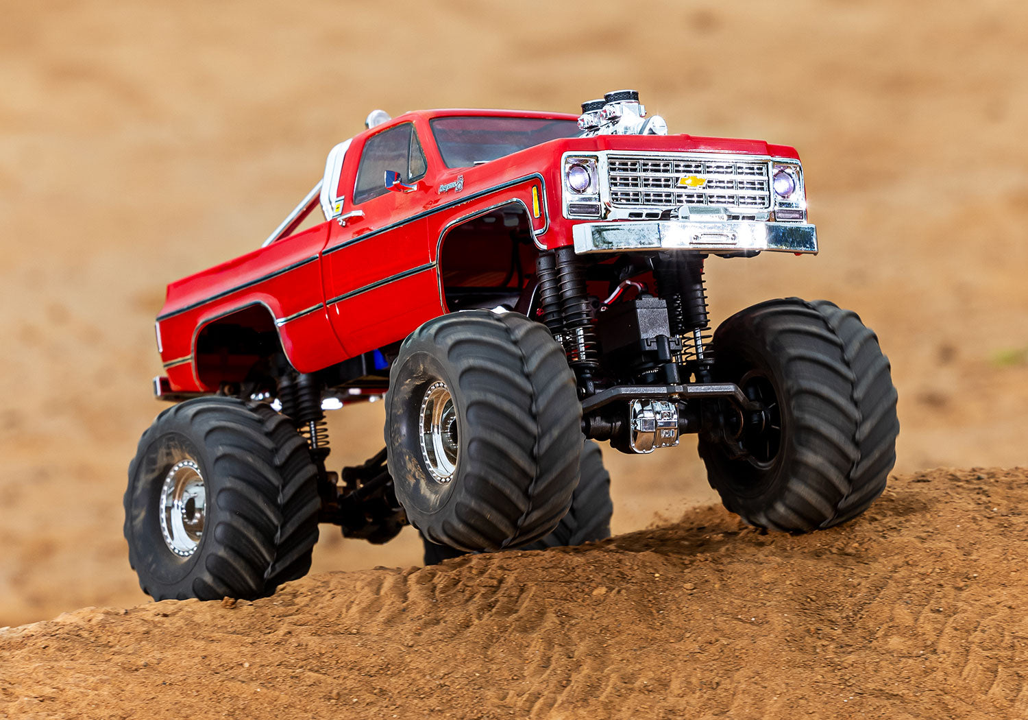 Traxxas - 1/18 Trx-4MT Chevrolet K10 4X4 Monster Truck, Roja