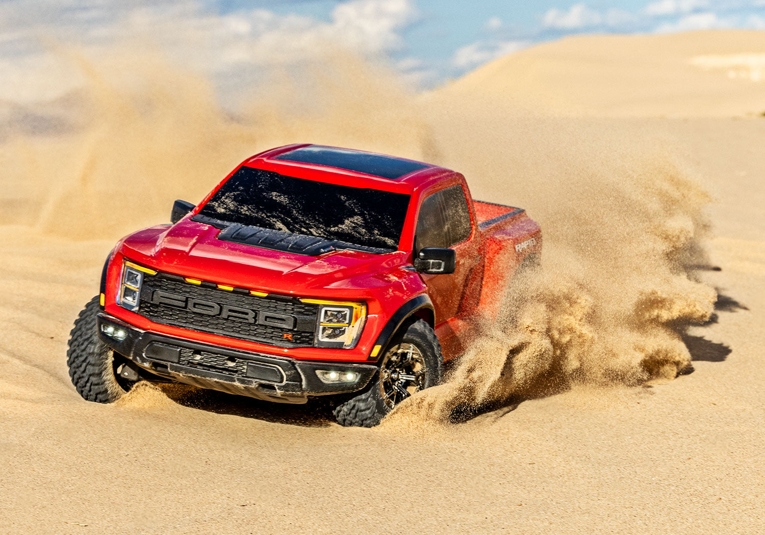 Traxxas - Raptor R™ Styling. Pro Scale Performance 1/10 4WD Off-Road Truck, Roja