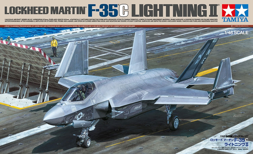 Tamiya - 1/48 Lockheed Martin F-35 C Lightning II Plastic Model Kit