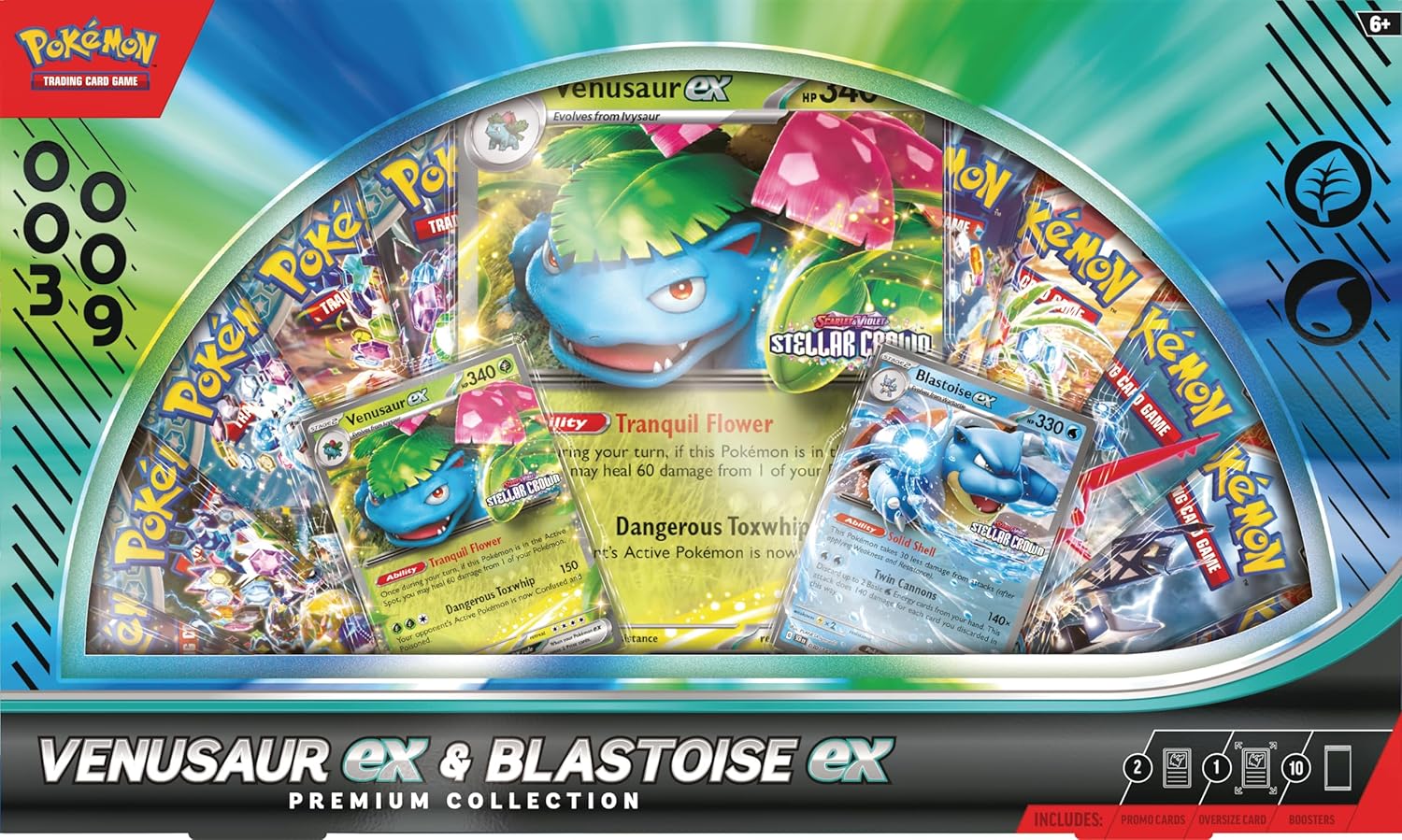 Pokémon TCG: Venusaur Ex & Blastoise Ex Premium Collecion (Ingles)
