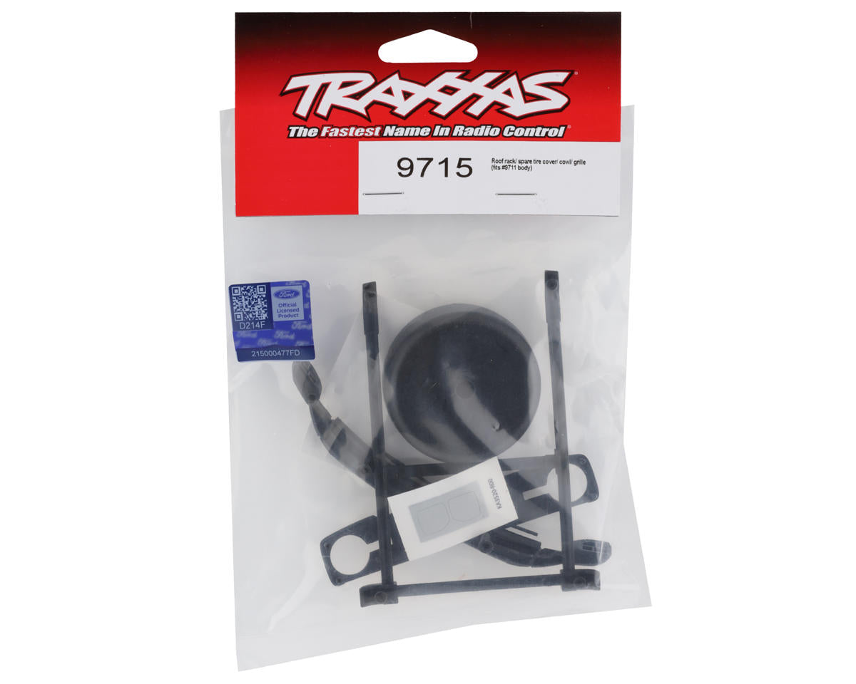 Traxxas - TRX-4M Roof Rack, Spare Tire Cover, Cowl & Grille