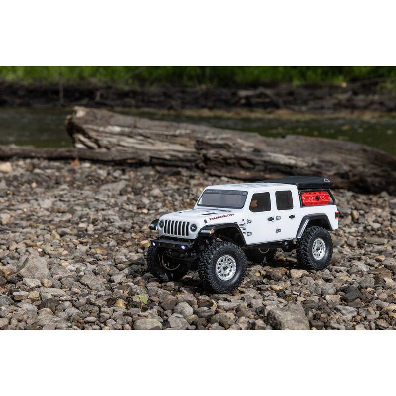 Axial - SCX24 Jeep JT Gladiator 4X4 RTR Brushed Rock Crawler (Battery & Charger Included), White