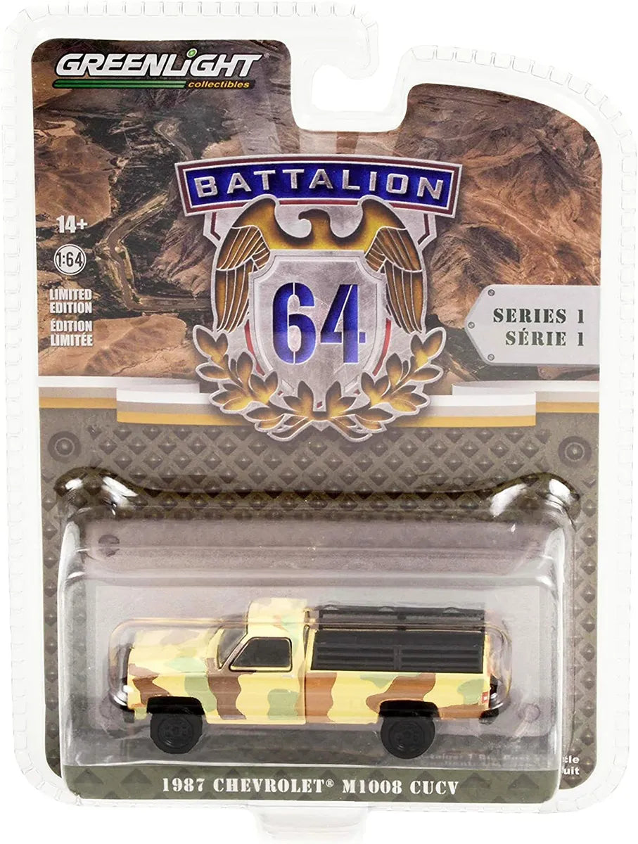 Greenlight - Battalion 64 Series 1 - 1987 Chevrolet M1008 CUCV, escala 1:64